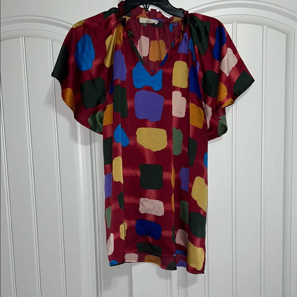 Colorful Geometric Print Women's Top